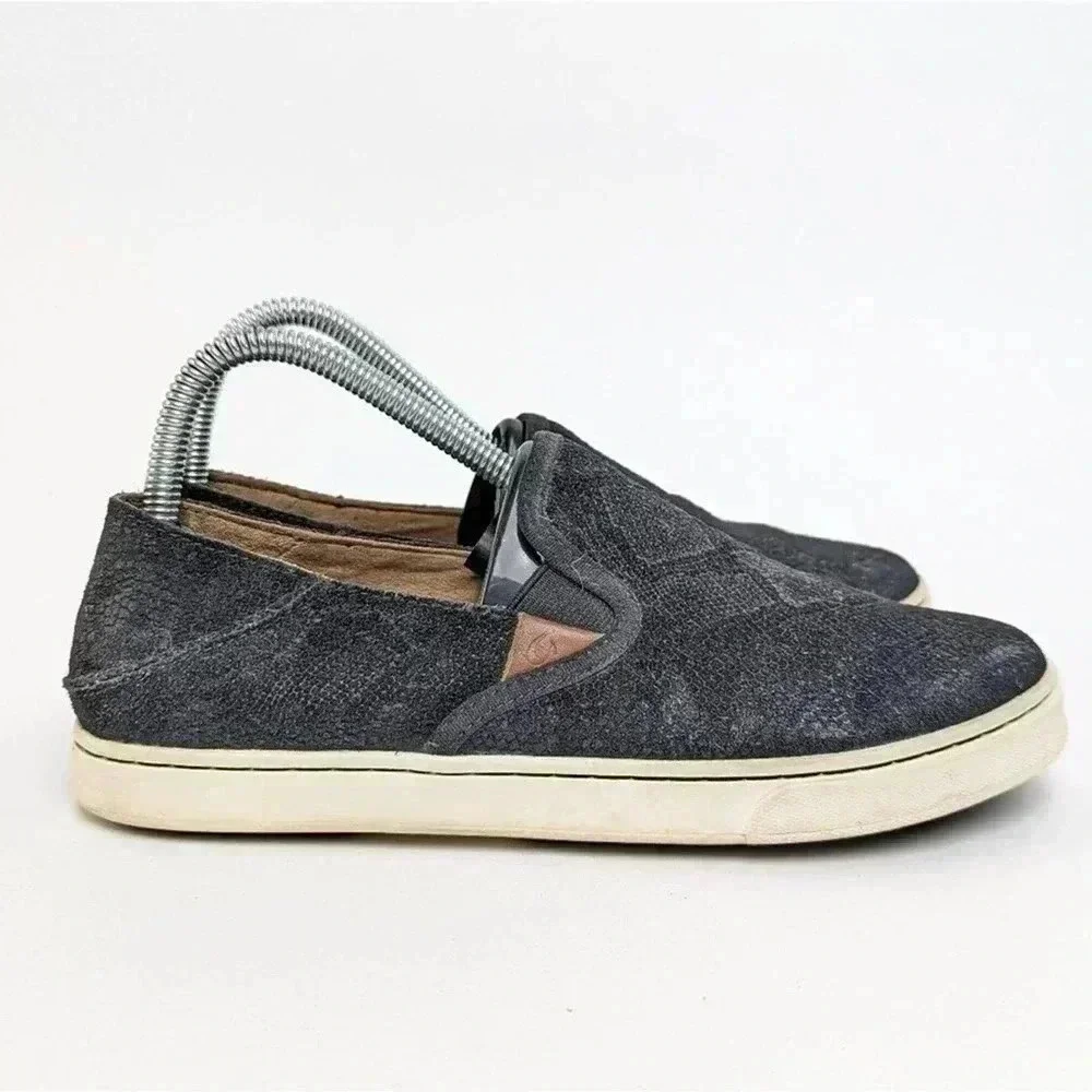 OluKai Pehuea Leather Slip On Loafer Flats - 7.5 - Picture 4 of 11